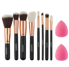 Rose Gold Eyeshadow Brush Make Up Tool +2pc Sponge Puff