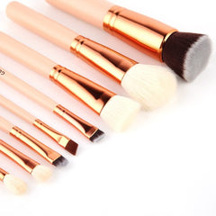 Rose Gold Eyeshadow Brush Make Up Tool +2pc Sponge Puff