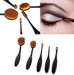 5 Pcs Cosmetic Oval Toothbrush Makeup Brushes Set