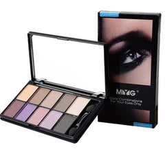 10 Warm Color Matte Eyeshadow Palette