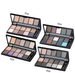 10 Warm Color Matte Eyeshadow Palette