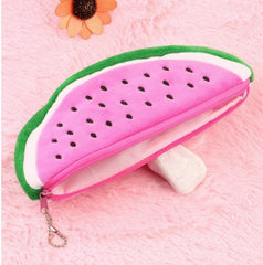 Watermelon Plush Stationery Cosmetic Bags
