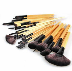 Wool Makeup Brushes Tools Set with PU Leather Case