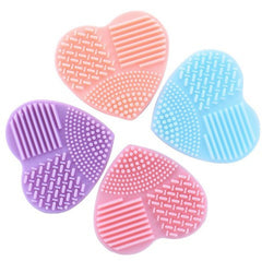 Heart Shape Makeup Wash Brush Silica Glove Scrubber