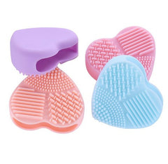 Heart Shape Makeup Wash Brush Silica Glove Scrubber