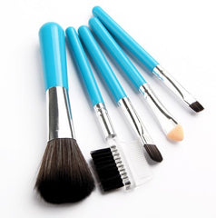 Mini 5Pcs Blue Makeup Brushes Cosmetics Tools