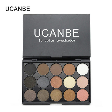 15 Earth Color Matte Shimmer Pigment Eyeshadow Make Up Palette
