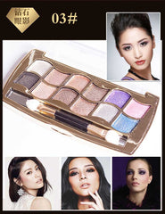 12 Colors Eyeshadow Gold Smoky Makeup Palette