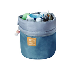 Barrel Shaped Travel Cosmetic Bag