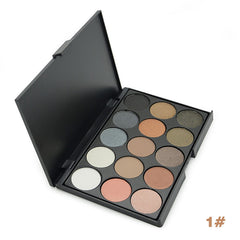 15 Earth Color Matte Shimmer Pigment Eyeshadow Make Up Palette