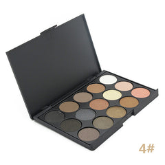 15 Earth Color Matte Shimmer Pigment Eyeshadow Make Up Palette