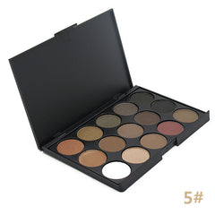 15 Earth Color Matte Shimmer Pigment Eyeshadow Make Up Palette