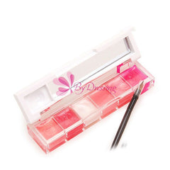 6 Color Makeup Lip Gloss Lipstick Cream Palette
