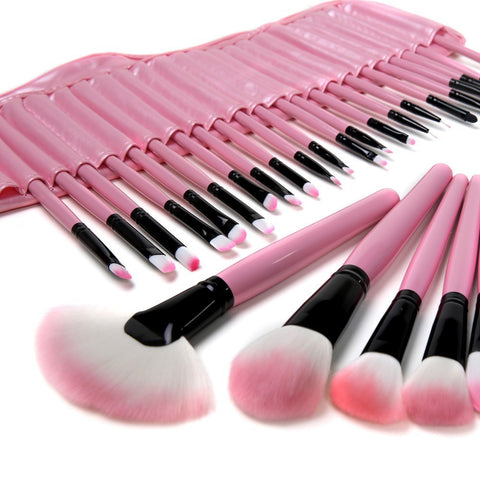 Wool Makeup Brushes Tools Set with PU Leather Case